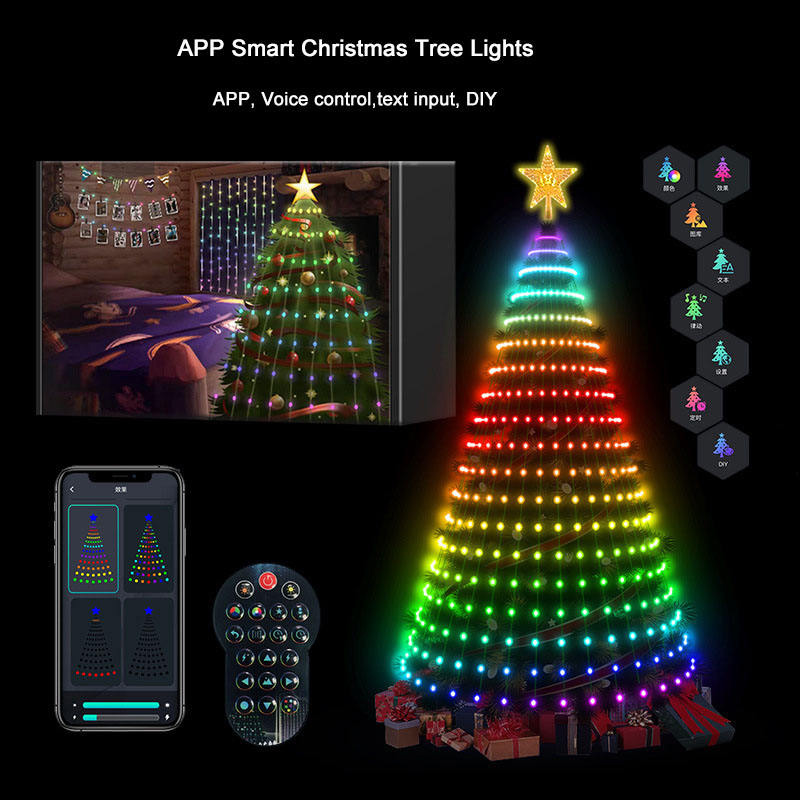 Star Tree Topper - Lampu Pohon Natal Pintar 7FT 400LED