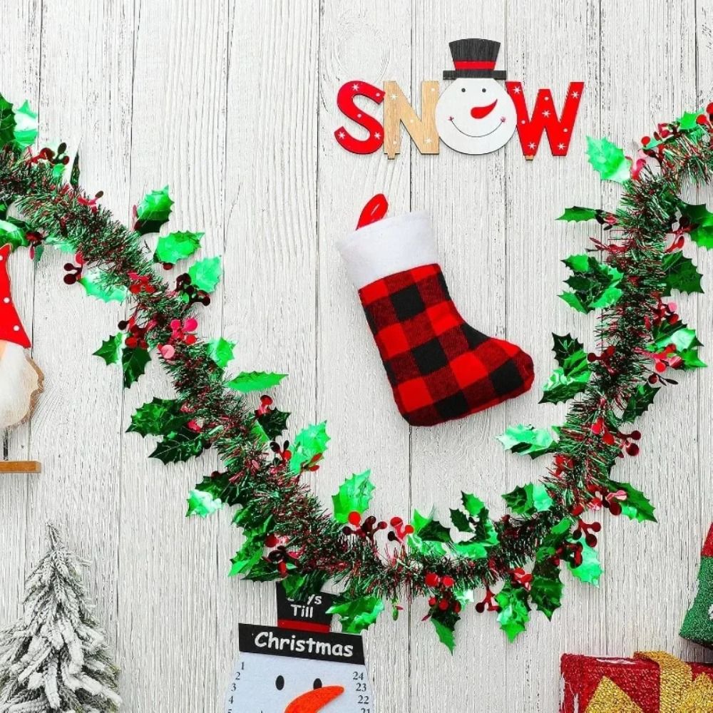 2 Buah Garland Natal 2M yang D - Tinsel Garland Decoration ulasan dan harga