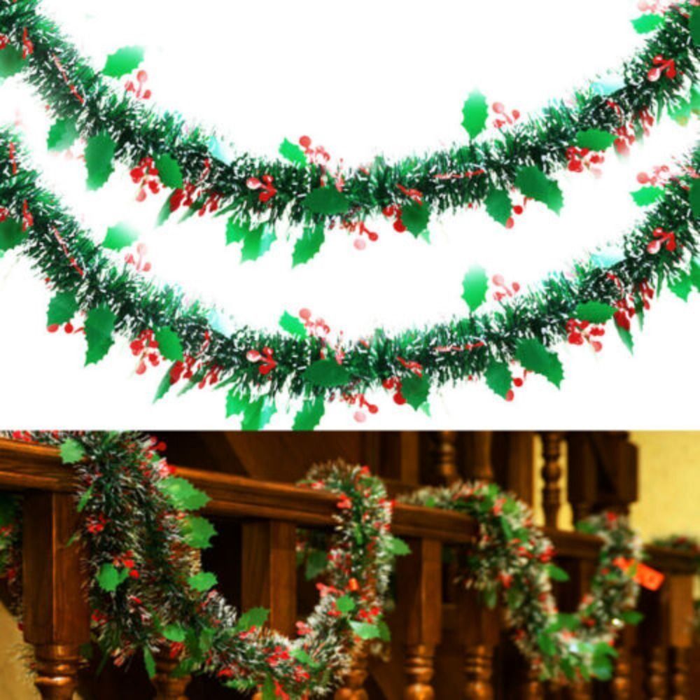 2 Buah Garland Natal 2M yang D - Tinsel Garland Decoration ulasan dan harga