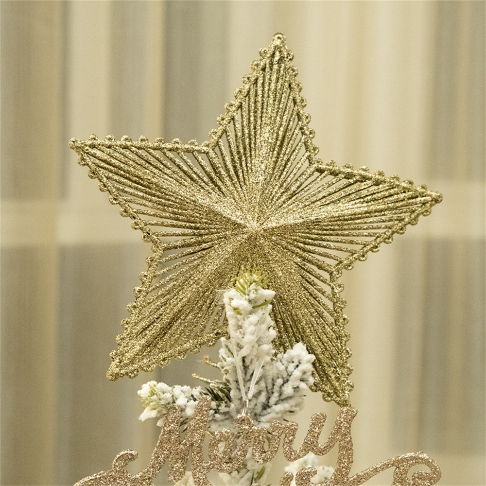 Hiasan pohon Natal emas bintan - Star Tree Topper ulasan dan harga