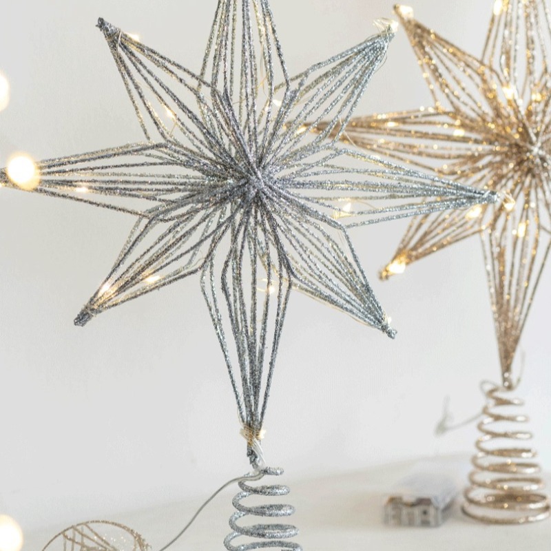 Hiasan Pohon Natal dari Besi,  - Star Tree Topper ulasan dan harga