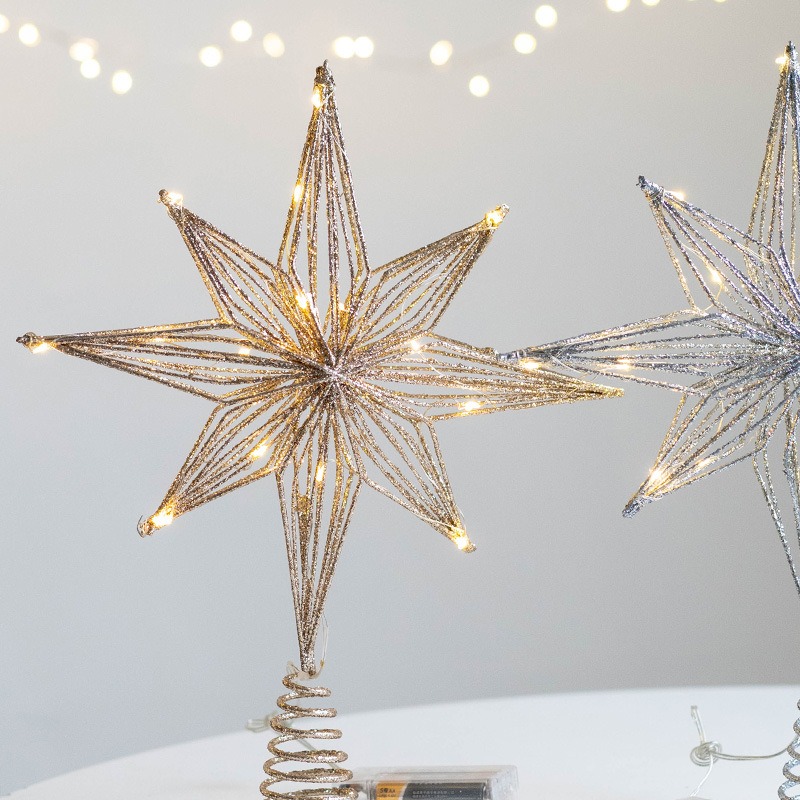 Hiasan Pohon Natal dari Besi,  - Star Tree Topper ulasan dan harga