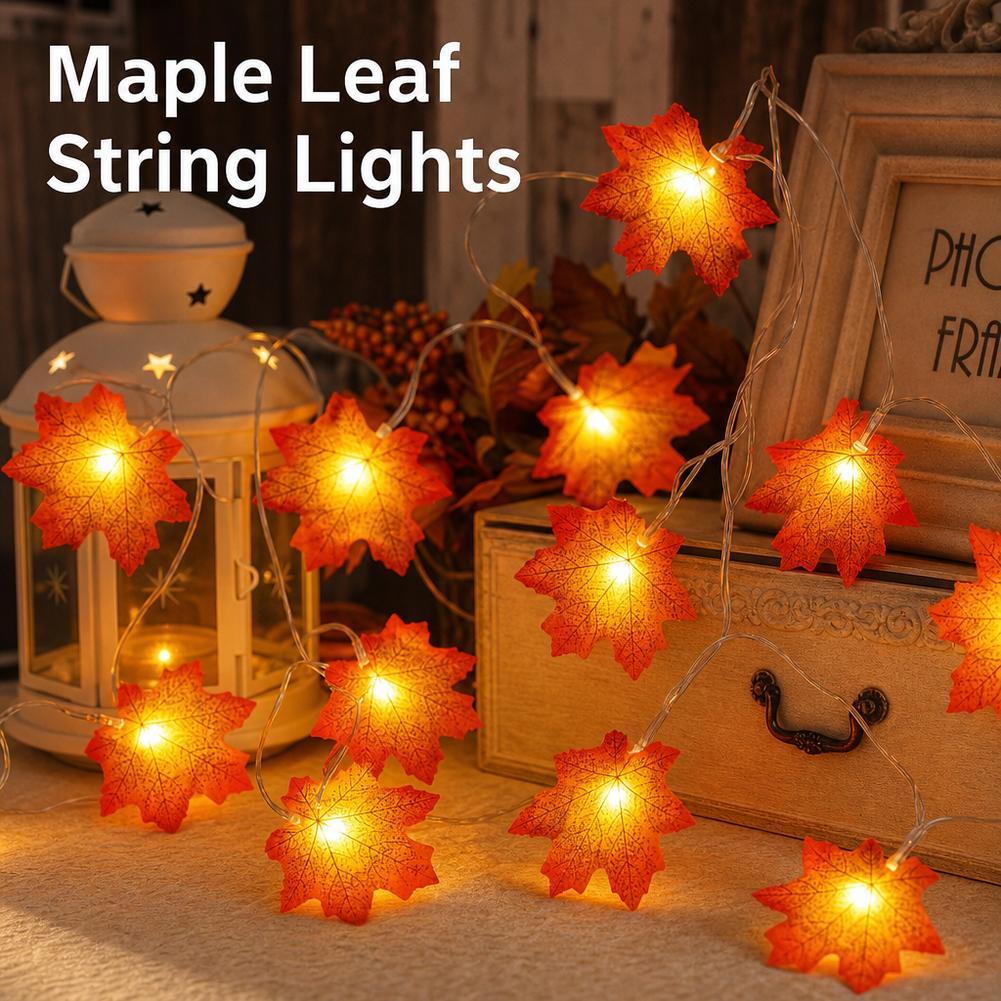 Lampu Garland Daun Maple LED B - Led Fairy String Lights ulasan dan harga