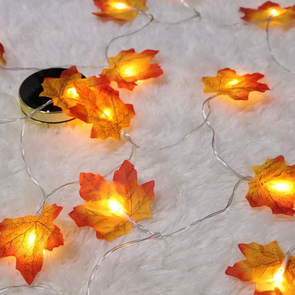 Lampu Garland Daun Maple LED B - Led Fairy String Lights ulasan dan harga