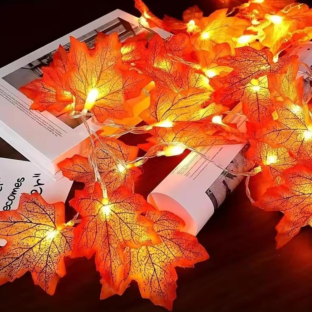 Lampu Garland Daun Maple LED B - Led Fairy String Lights ulasan dan harga