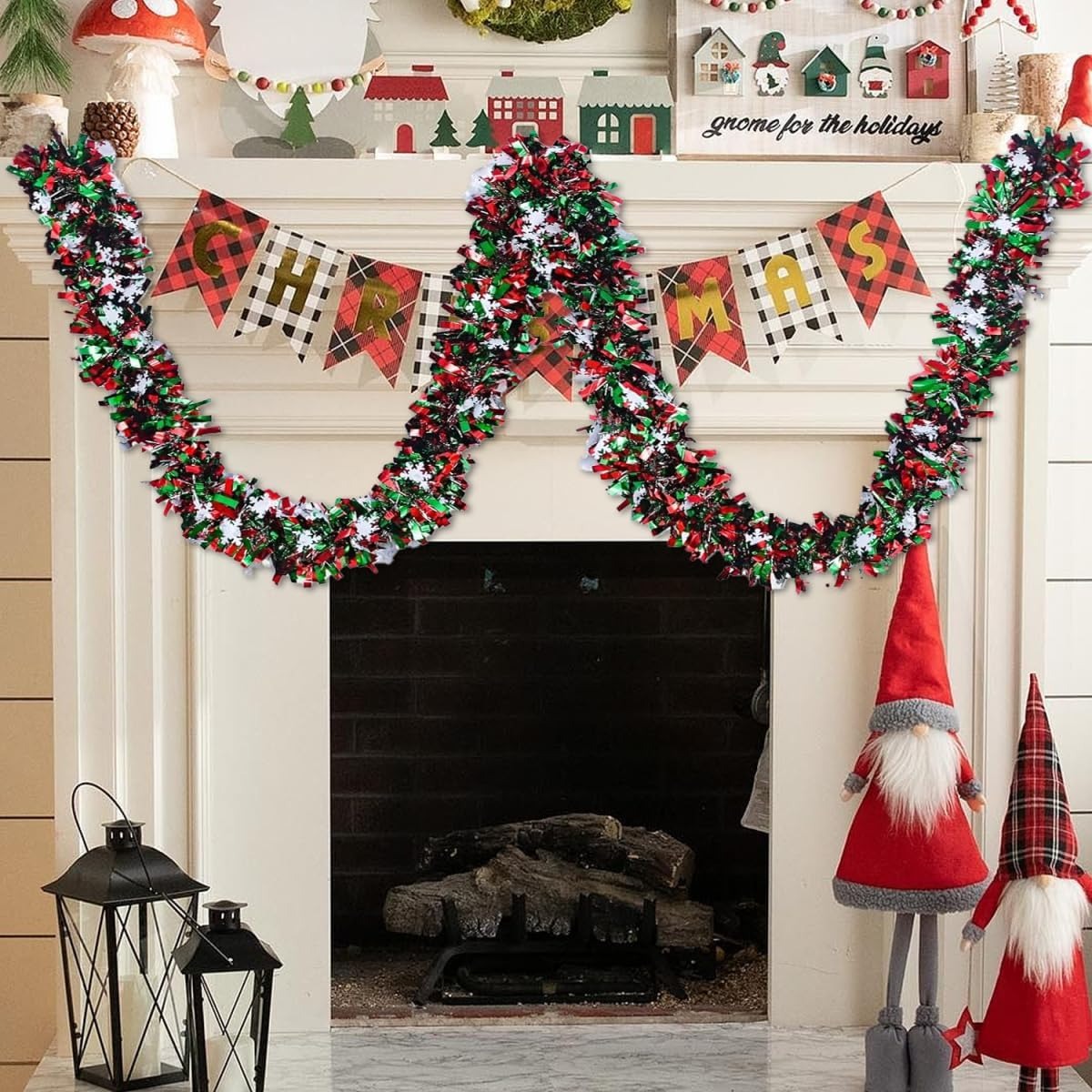 6,56 Kaki Garland Natal Berwar - Tinsel Garland Decoration ulasan dan harga
