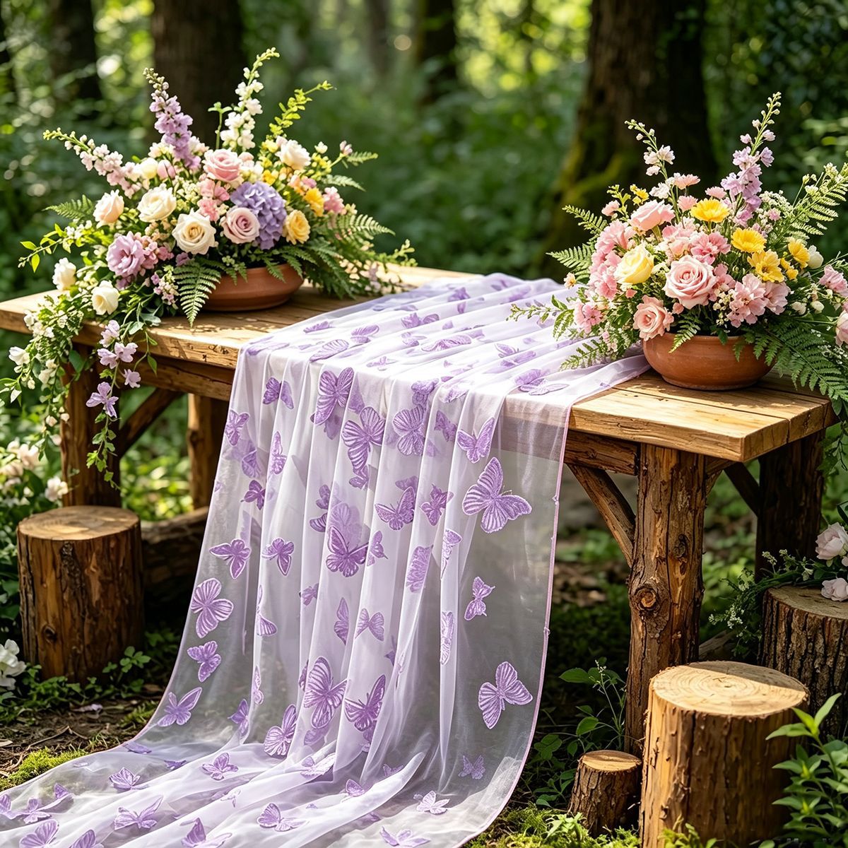 Taplak Meja Kupu-kupu Berbahan - Christmas Table Runner ulasan dan harga