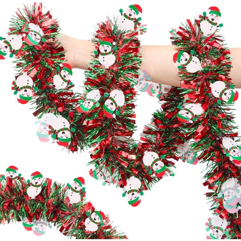 2M Garland Natal Merah Hijau d - Tinsel Garland Decoration ulasan dan harga