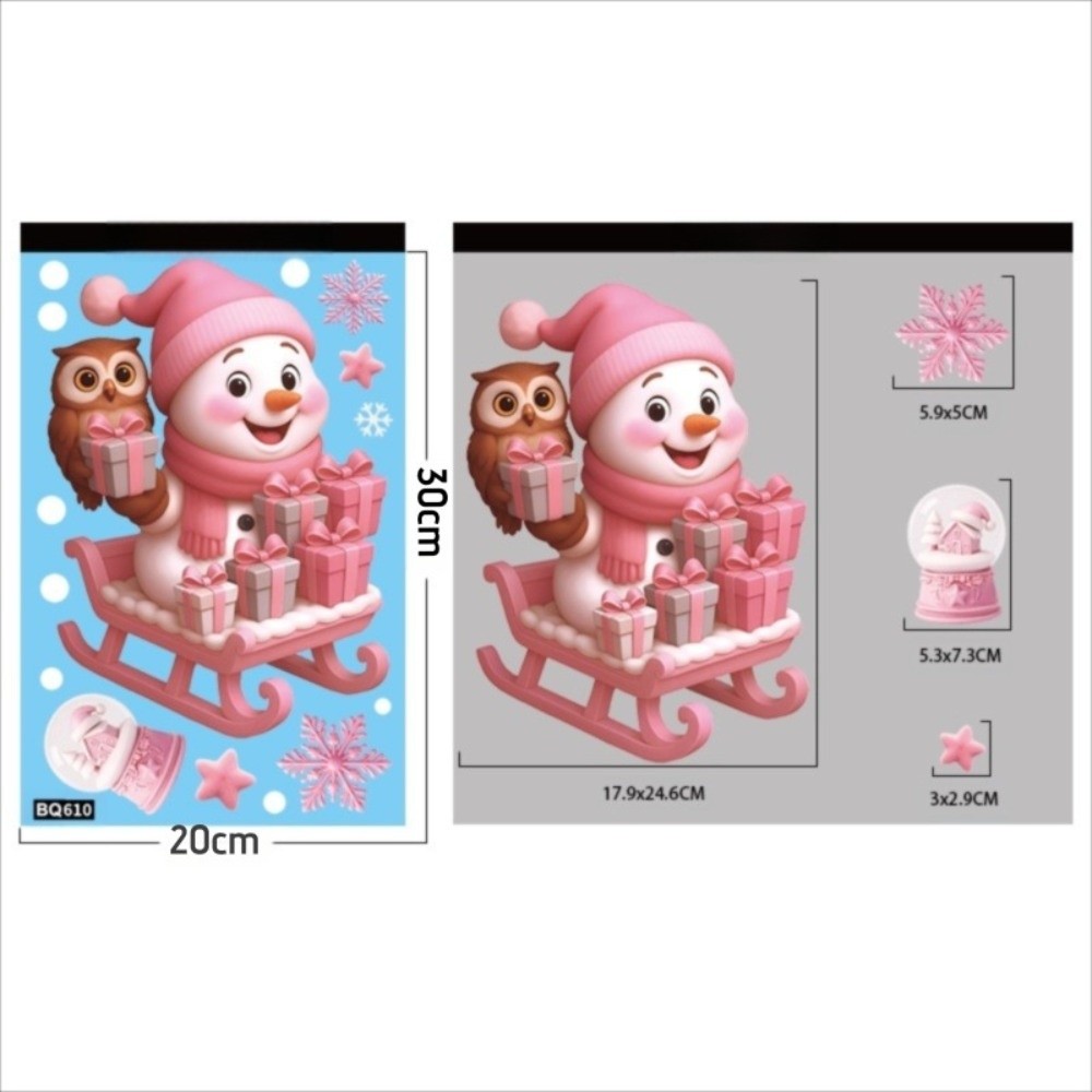 Stiker Jendela PVC Kartun Stik - Snowflake Window Decal ulasan dan harga