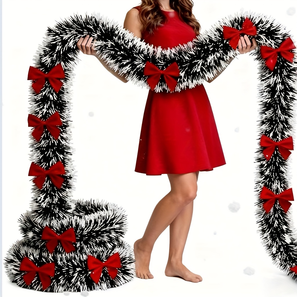 Karangan Natal Buatan dengan H - Tinsel Garland Decoration ulasan dan harga