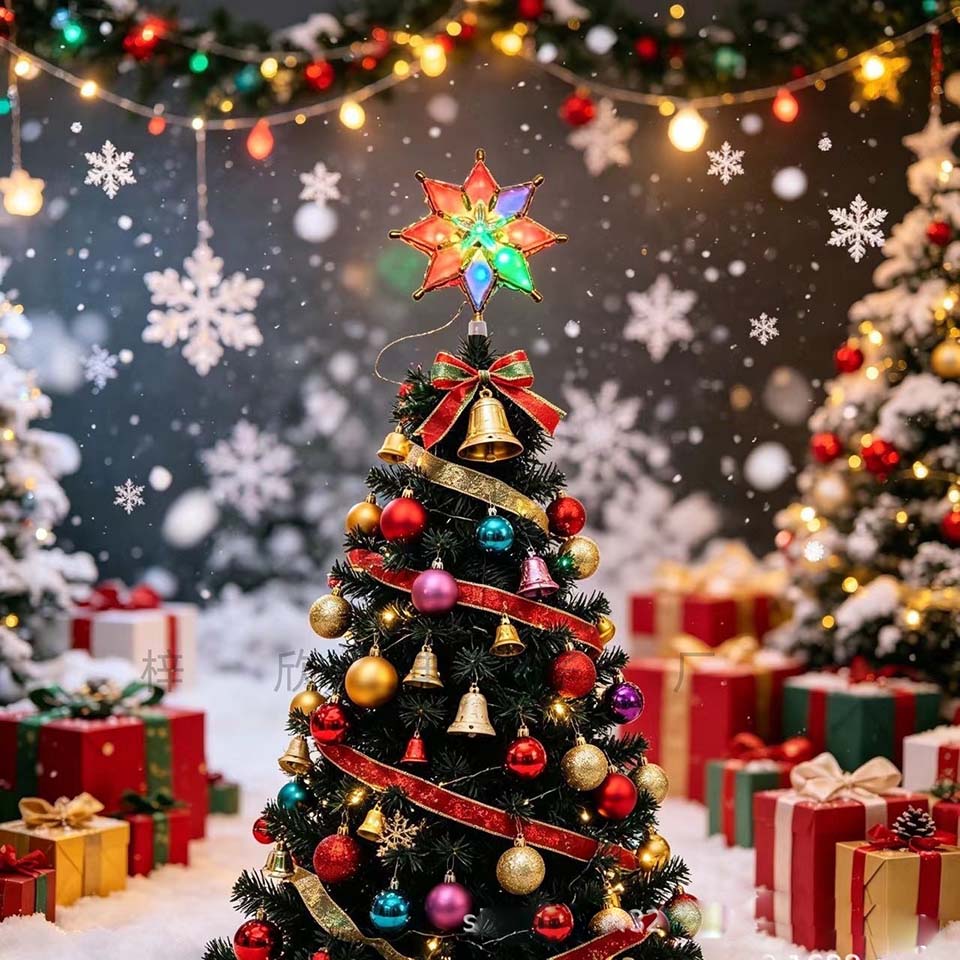 Hiasan Pohon Natal Berlampu Bi - Star Tree Topper ulasan dan harga