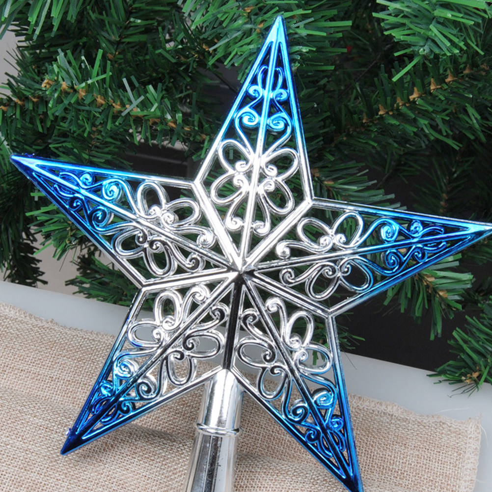 3Pcs Hiasan Puncak Pohon Natal - Star Tree Topper ulasan dan harga