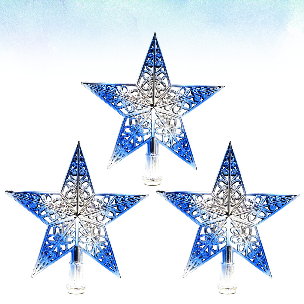 3Pcs Hiasan Puncak Pohon Natal - Star Tree Topper ulasan dan harga