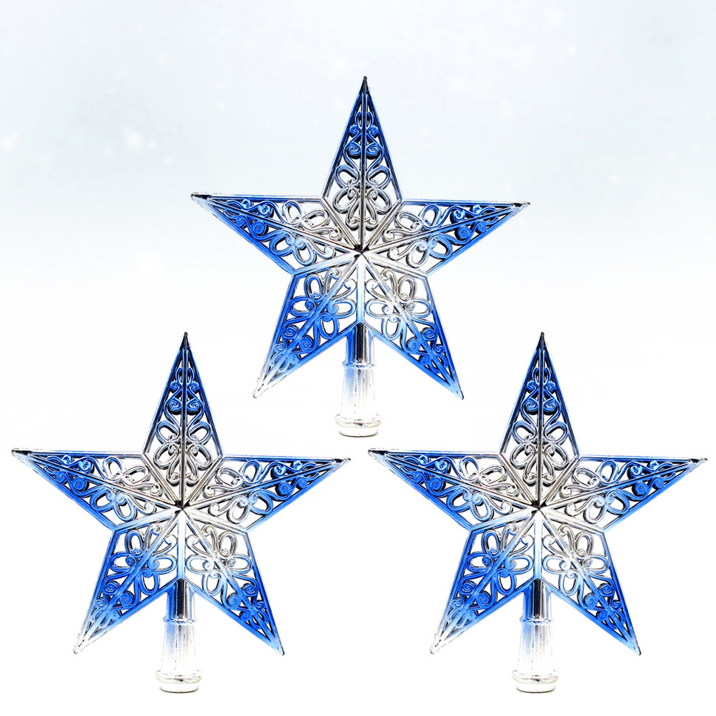 3Pcs Hiasan Puncak Pohon Natal - Star Tree Topper ulasan dan harga