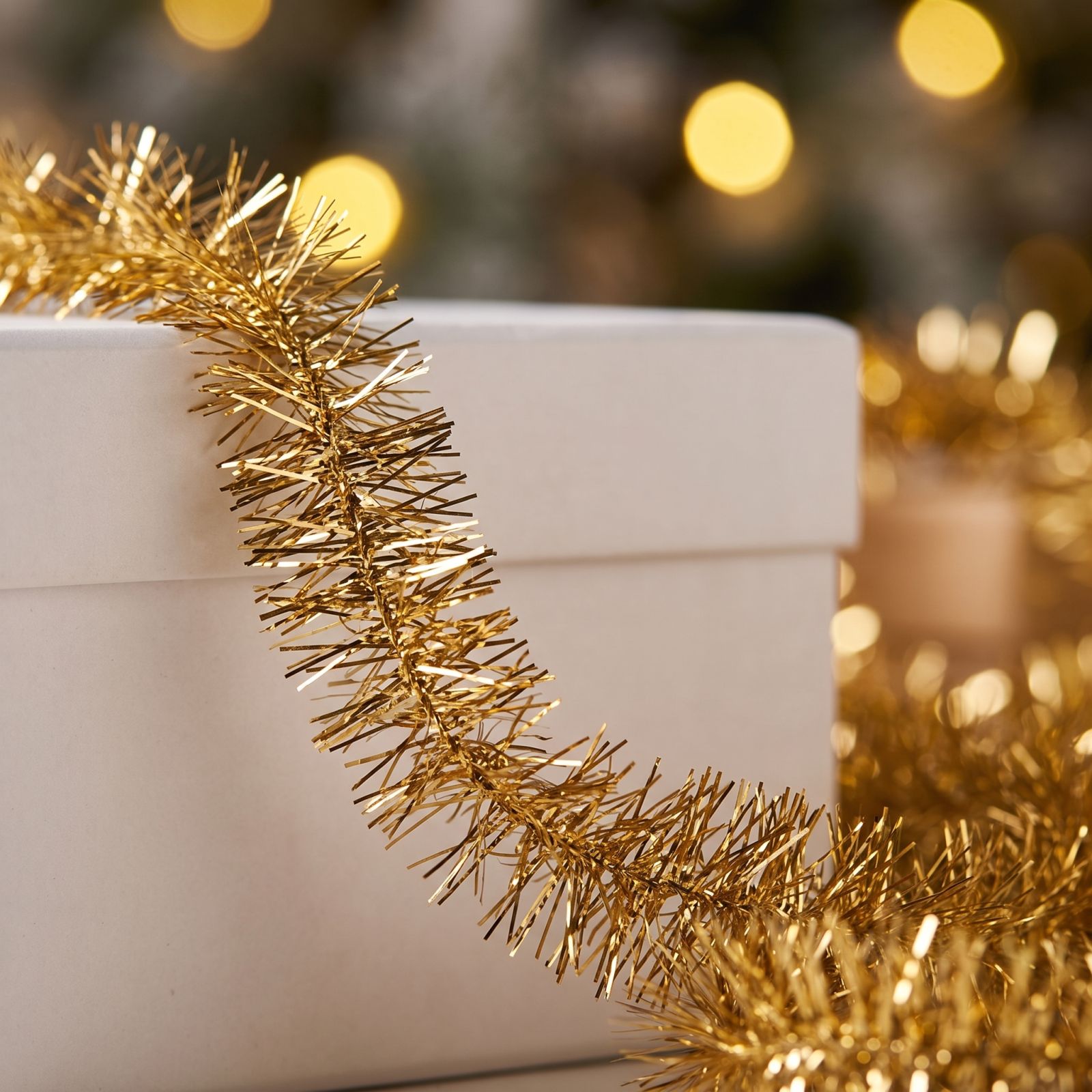Rangkaian Kawat Plastik Panjan - Tinsel Garland Decoration ulasan dan harga