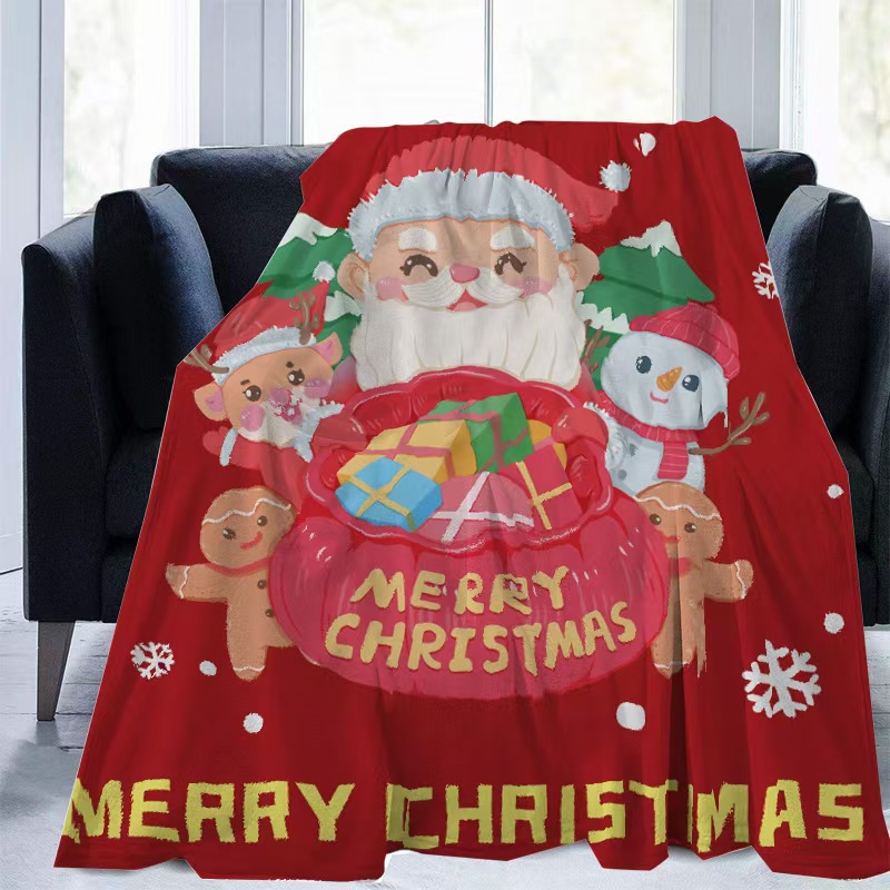 Selimut Tempat Tidur Motif Poh - Christmas Throw Blanket ulasan dan harga