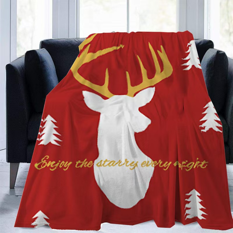 Selimut Tempat Tidur Motif Poh - Christmas Throw Blanket ulasan dan harga