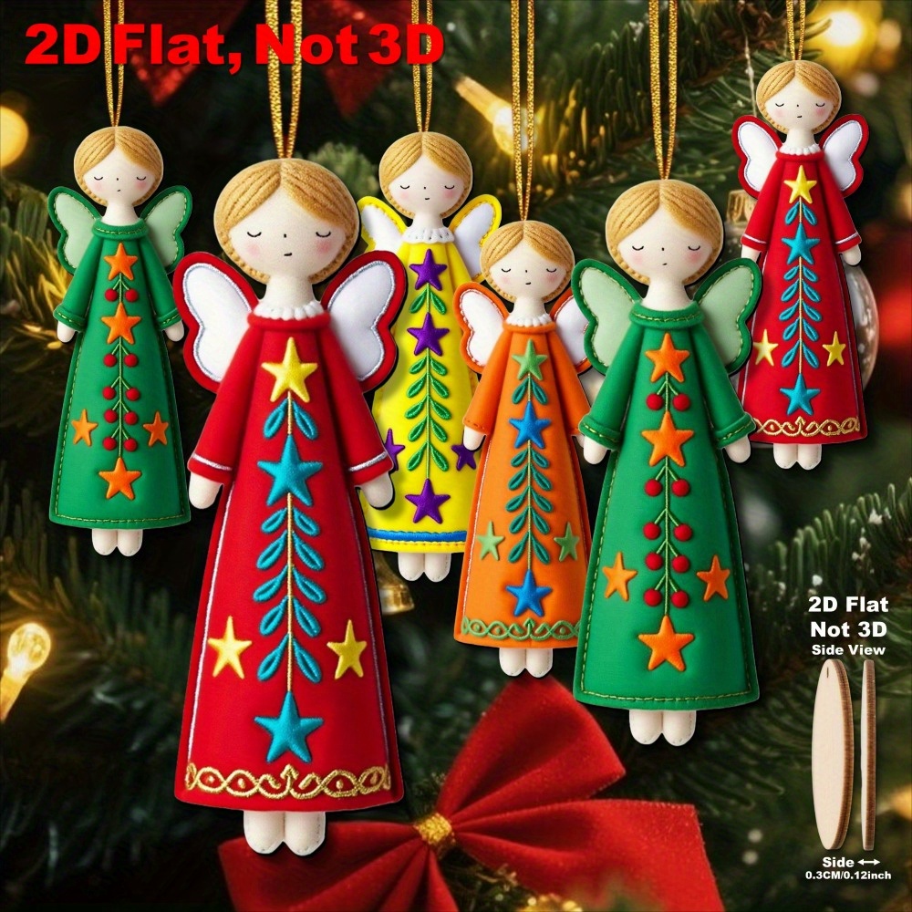 16 Buah Ornamen Malaikat Berwa - Star Tree Topper ulasan dan harga